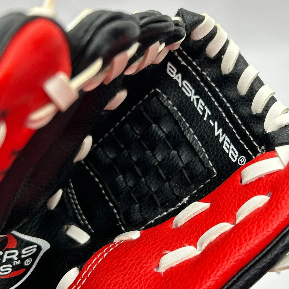 Rawlings PL85SB Black Red Youth Baseball Glove Basket‎ Web 8.5
